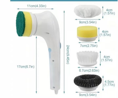 Escova de banheira portátil USB aceitável OEM/ODM para limpeza de banheiros e cozinhas