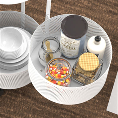 Repositório rotativo de vegetais não dobrável para armazenamento sustentável no chão da cozinha