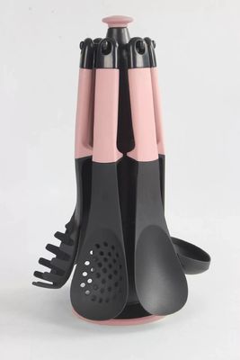Acesso sem esforço a utensílios com conjunto de nylon de 6 peças e suporte de armazenamento rotativo