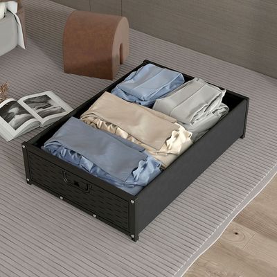 Caixa de armazenamento de roupas de cama / brinquedos com poleia e tampa O máximo economizador de espaço