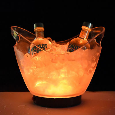 Barris de gelo Tongs Tipo grande recipiente de cerveja de plástico com alças e iluminação LED