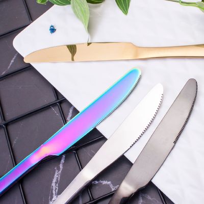 193G utensílios a granel ouro revestido de aço inoxidável talheres conjunto de cozinha garfo colher de faca