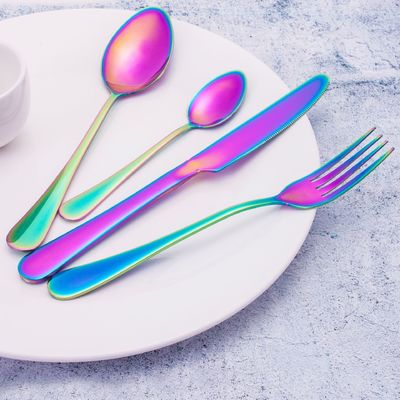 193G utensílios a granel ouro revestido de aço inoxidável talheres conjunto de cozinha garfo colher de faca