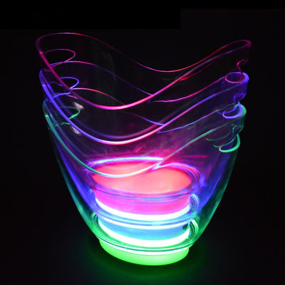 LED de forma oval luxo vinho flash vodka uísque champanhe baldes para KTV festa de bar