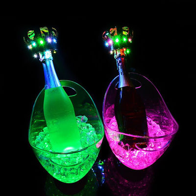 LED de forma oval luxo vinho flash vodka uísque champanhe baldes para KTV festa de bar