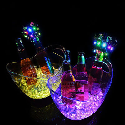 LED de forma oval luxo vinho flash vodka uísque champanhe baldes para KTV festa de bar
