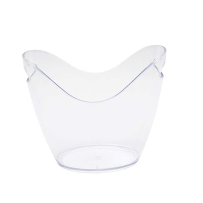 Balde de gelo LED para ocasião de festa moderna com luzes coloridas RGB e suporte de plástico transparente