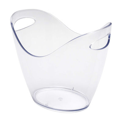 Balde de gelo LED para ocasião de festa moderna com luzes coloridas RGB e suporte de plástico transparente