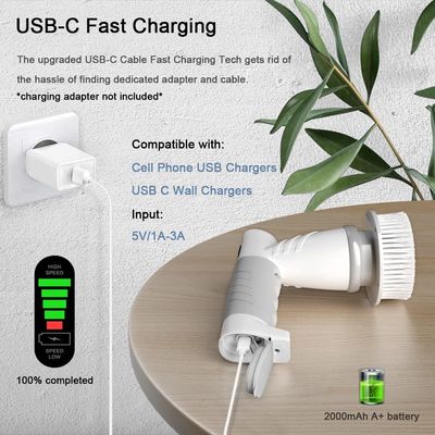 Escovinha de lavagem elétrica multifuncional 9 em 1 com carregamento USB