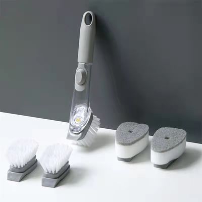 3 Cabeças de limpeza substituíveis Espuma de sabão PP TPR Bristle Esfregão de lavar louça