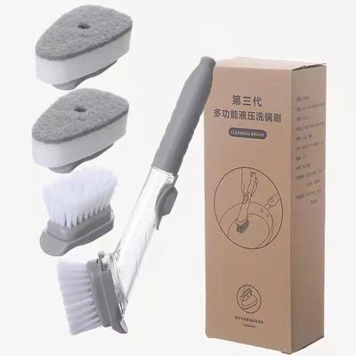 3 Cabeças de limpeza substituíveis Espuma de sabão PP TPR Bristle Esfregão de lavar louça