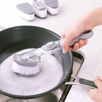 3 Cabeças de limpeza substituíveis Espuma de sabão PP TPR Bristle Esfregão de lavar louça