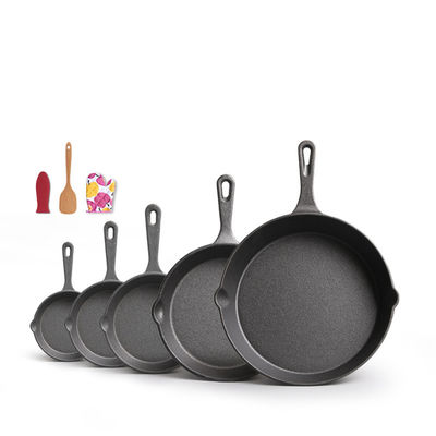 Caixa de ferro fundido 9-30cm Skillet pré-sazão para ambas as necessidades de cozinha exterior interior