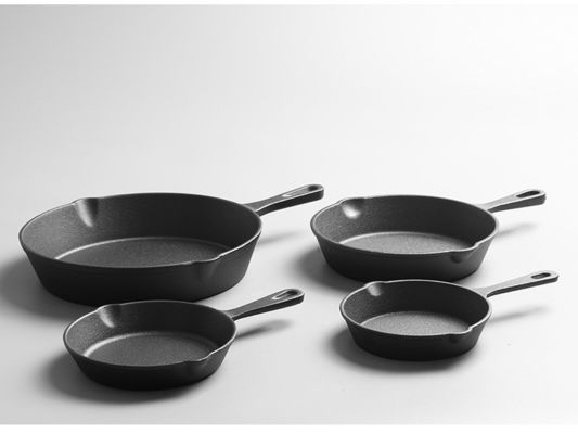 Caixa de ferro fundido 9-30cm Skillet pré-sazão para ambas as necessidades de cozinha exterior interior
