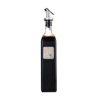 Outras Ferramentas de Cozinha Quadrada Garrafa de óleo de vidro branco com bico de logotipo personalizado