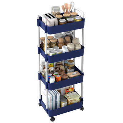 Prateleira de cozinha organizador quadrado giratório 4 camadas preto armazenamento doméstico rack cesta de carrinho de carrinho