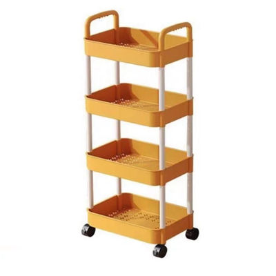 Prateleira de cozinha organizador quadrado giratório 4 camadas preto armazenamento doméstico rack cesta de carrinho de carrinho