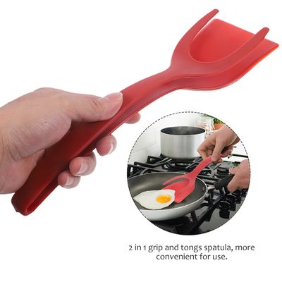 Ferramentas de frutas e vegetais Tipo 2 em 1 Espatula Tong Material PPA Grip e Flip Egg Clip