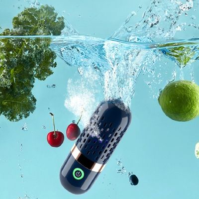 Limpeza de alimentos sem fio de forma de cápsula de forma de bateria para casa pequena Cor azul escuro