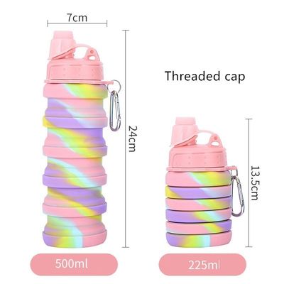 Garrafa de água portátil para fitness e equitação Camuflagem criativa Taça dobrável de silicone