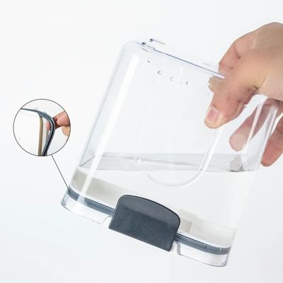 Tipo de cozinha em pé PET plástico recipientes de armazenamento de alimentos transparente hermético 4pc conjunto