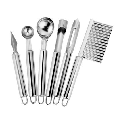 Ferramentas de frutas e vegetais de aço inoxidável 6 peças para cozinha multifuncional
