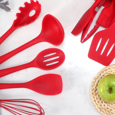 Set de utensílios de cozinha de restaurante de 10 peças com alça de gel de sílica e tabuleiro de corte