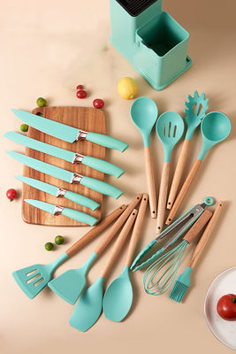 Kit de utensílios de cozinha portáteis para utensílios de cozinha antiaderentes em restaurantes e casas