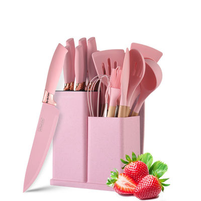 19 Pcs Manopla de madeira Silicone Kitchenware Set para Ferramentas de Cozinha e Restaurante abastecido