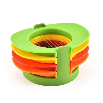Set de cortador de ovos 3 cortadores para fatias finas Ferramenta de corte manual de ovos fácil de plástico PP com suporte de cortador