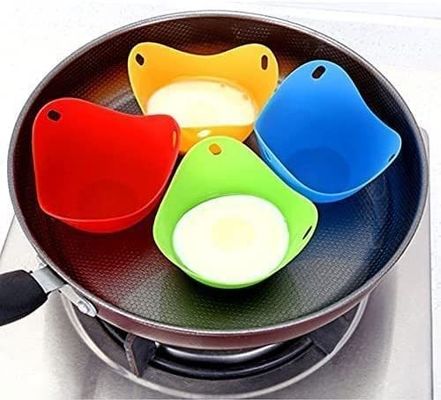 Logotipo personalizado Silicona Microondas de ovos Poacher Cups para ovos perfeitos Poached 9cm de diâmetro