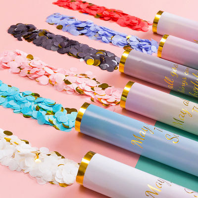 Canhão de Confetti com Logotipo Personalizado - 100cm de fumaça de Confetti