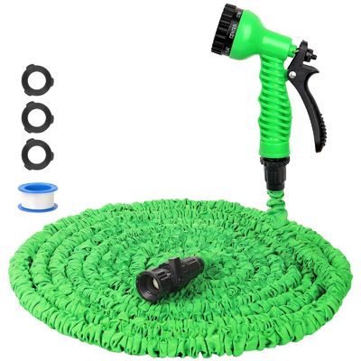 Irrigação Simples Expandivel Flex Magic aquecido mangueira de jardim 25-200FT com pistola de pulverização