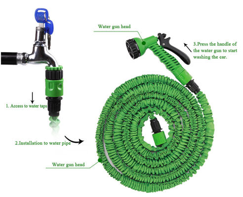 Irrigação Simples Expandivel Flex Magic aquecido mangueira de jardim 25-200FT com pistola de pulverização