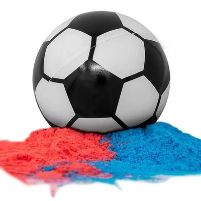Baby Boy Girl Shower Party Supplies Reveal Gênero Bola de Futebol com pó azul e rosa