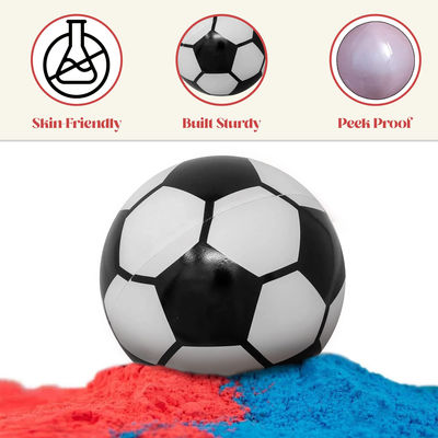 Baby Boy Girl Shower Party Supplies Reveal Gênero Bola de Futebol com pó azul e rosa