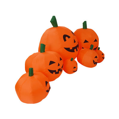 2.2m Long Outdoor Indoor Halloween inflável abóboras Decorações com luzes LED