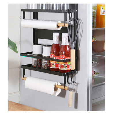 Prateleira lateral do frigorífico feita de aço carbono e borracha magnética para armazenamento na cozinha
