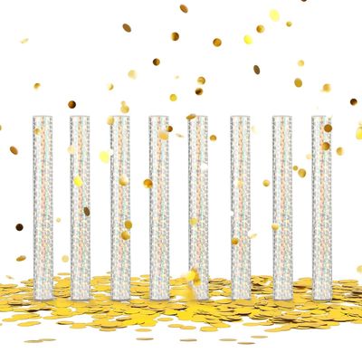 Bastões de confeti de casamento coloridos e biodegradáveis para festas e festivais