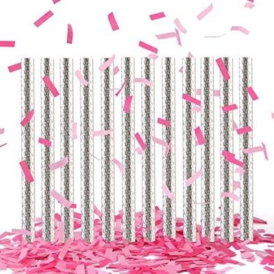 Bastões de confeti de casamento coloridos e biodegradáveis para festas e festivais
