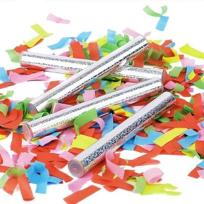 Bastões de confeti de casamento coloridos e biodegradáveis para festas e festivais