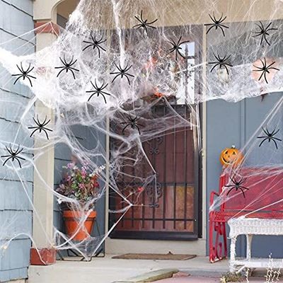 Poliéster Teia de Aranha Fio de Algodão Casa Assombrada Decoração para Halloween Requisitos de Festa