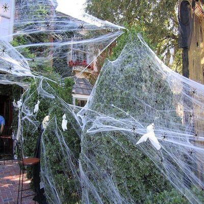Poliéster Teia de Aranha Fio de Algodão Casa Assombrada Decoração para Halloween Requisitos de Festa