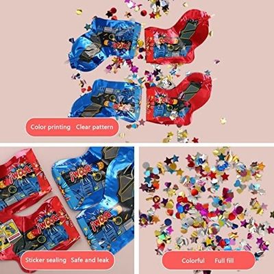 Arma de forma autoinflação inflável confeti arma para festa de aniversário de casamento ano verde