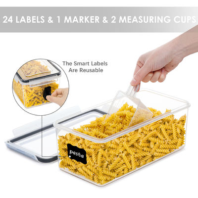 OEM/ODM aceitável 3.2L BPA livre recipientes de plástico para macarrão Cereais de armazenamento 4pack Set
