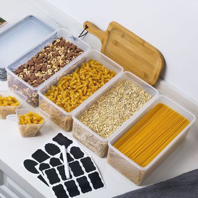 OEM/ODM aceitável 3.2L BPA livre recipientes de plástico para macarrão Cereais de armazenamento 4pack Set