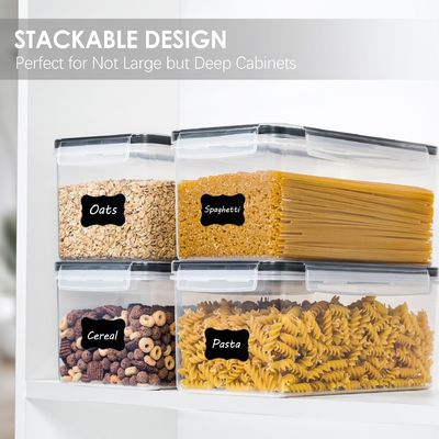 OEM/ODM aceitável 3.2L BPA livre recipientes de plástico para macarrão Cereais de armazenamento 4pack Set