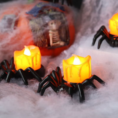 Outras ocasiões Lâmpada de vela LED Luminosa Lâmpada de aranha Ornamentos de luz noturna com logotipo personalizado