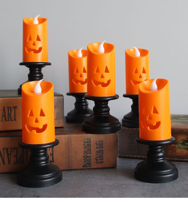 Decorações de Halloween LED Candeeiro de abóbora Luzes noturnas Lâmpadas de candelabro Ornamentos 8 * 12cm