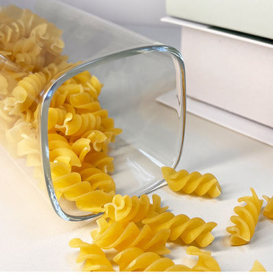 Garrafa de vidro com tampa de aço inoxidável para armazenar frutas secas, lanches e muito mais na cozinha